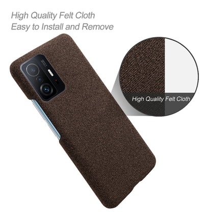 KSQ Durable Phone Shell Cloth Coated Plastic Phone Case for Xiaomi 11T Pro / Xiaomi 11T