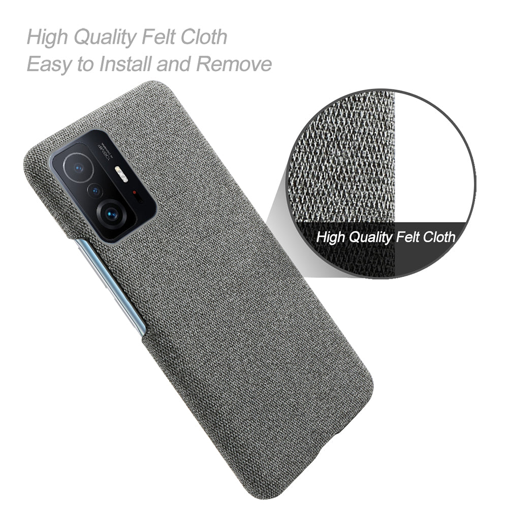 KSQ Durable Phone Shell Cloth Coated Plastic Phone Case for Xiaomi 11T Pro / Xiaomi 11T