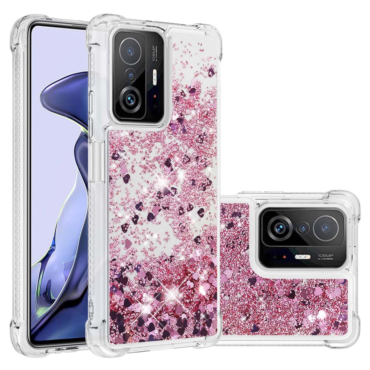 Colorful Quicksand Series Flowing Liquid Floating Soft TPU Phone Case for Xiaomi 11T / 11T Pro