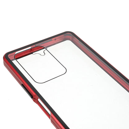 For Xiaomi 11T/11T Pro Magnetic Closure Phone Case Metal Bumper + Double-sided Tempered Glass Cover