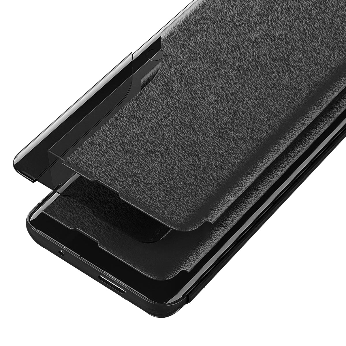 View Window PU Leather Shockproof Hands-free Stand Mobile Phone Cover for Xiaomi 12 Pro 5G / 12S Pro 5G /12 Pro (Dimensity) 5G