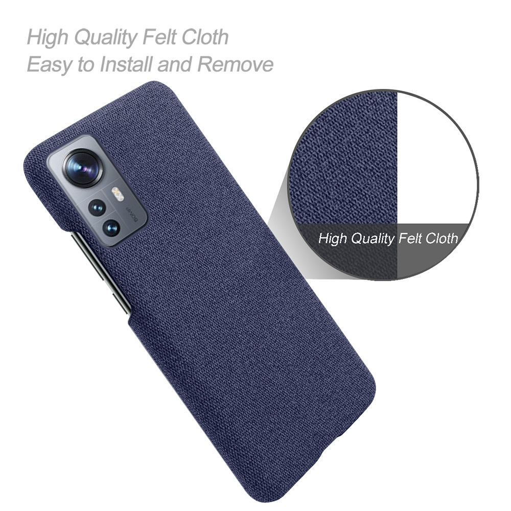 For Xiaomi 12 Pro 5G / 12S Pro 5G /12 Pro (Dimensity) 5G Ultra Thin Hard PC + Cloth Surface Fingerprint Resistant Cover Shell