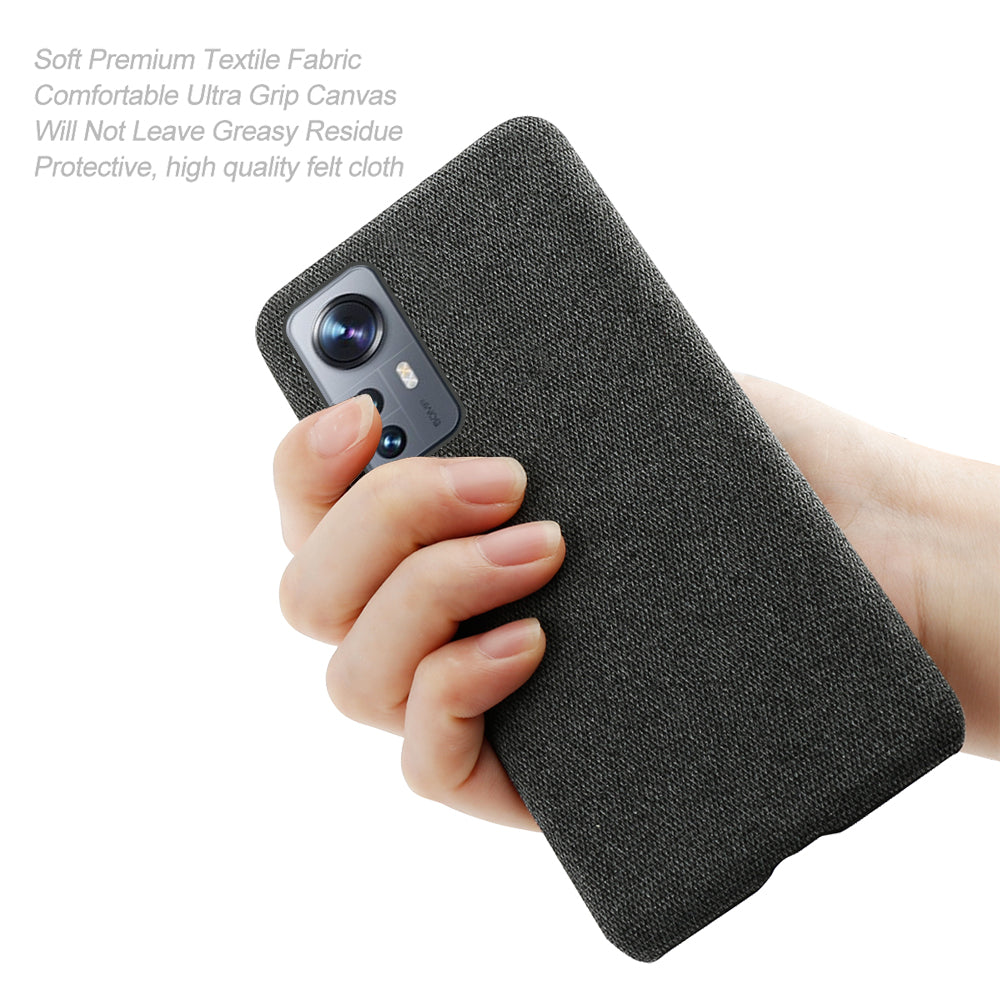 For Xiaomi 12 Pro 5G / 12S Pro 5G /12 Pro (Dimensity) 5G Ultra Thin Hard PC + Cloth Surface Fingerprint Resistant Cover Shell