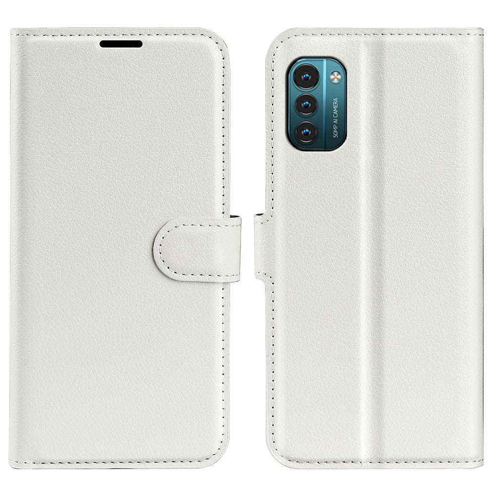 For Nokia G11/G21 PU Leather Stand Phone Cover Anti-drop Protection Litchi Texture Wallet Case