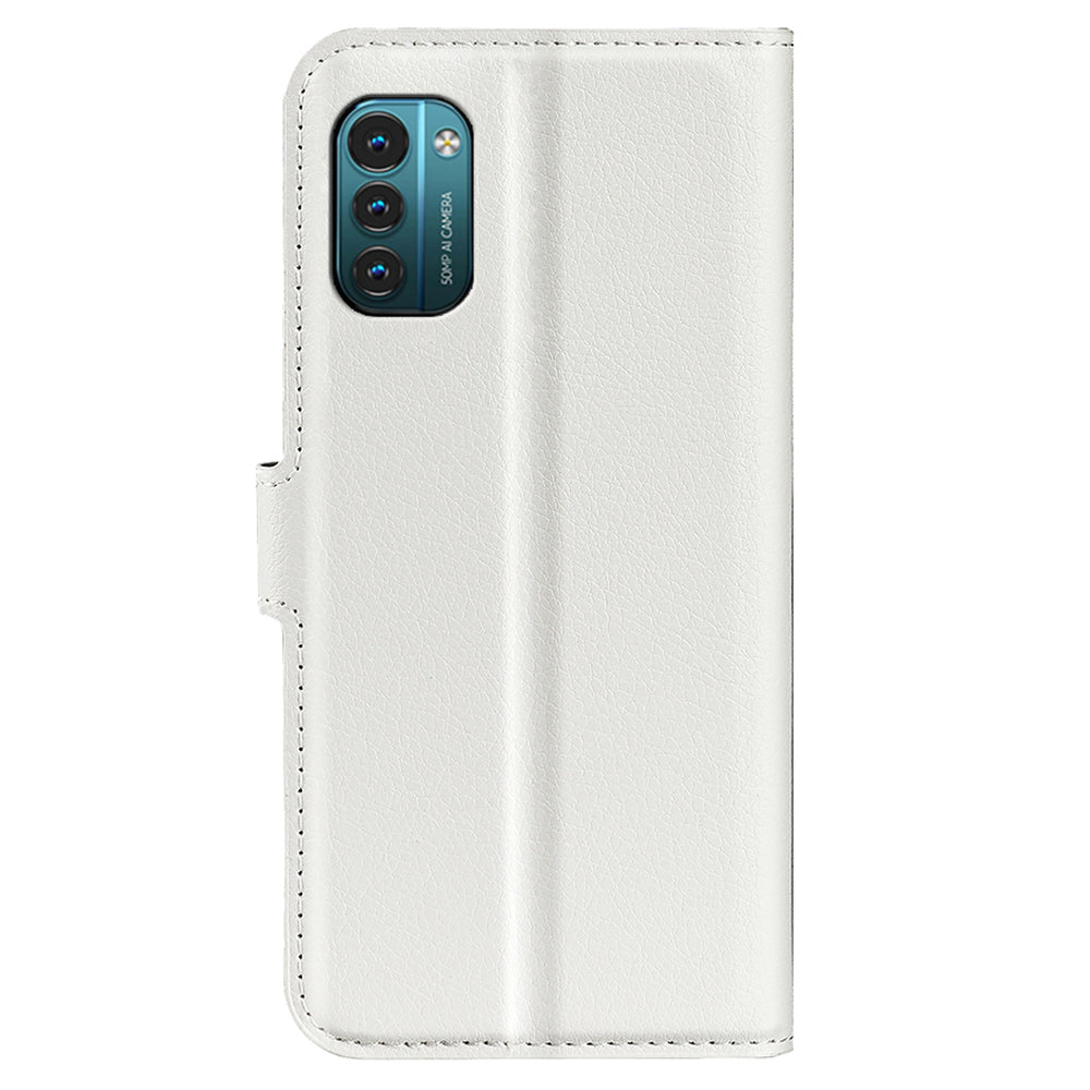 For Nokia G11/G21 PU Leather Stand Phone Cover Anti-drop Protection Litchi Texture Wallet Case