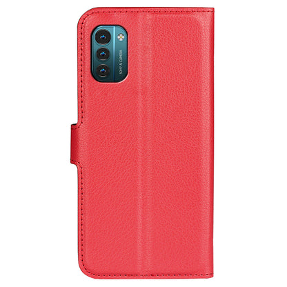 For Nokia G11/G21 PU Leather Stand Phone Cover Anti-drop Protection Litchi Texture Wallet Case