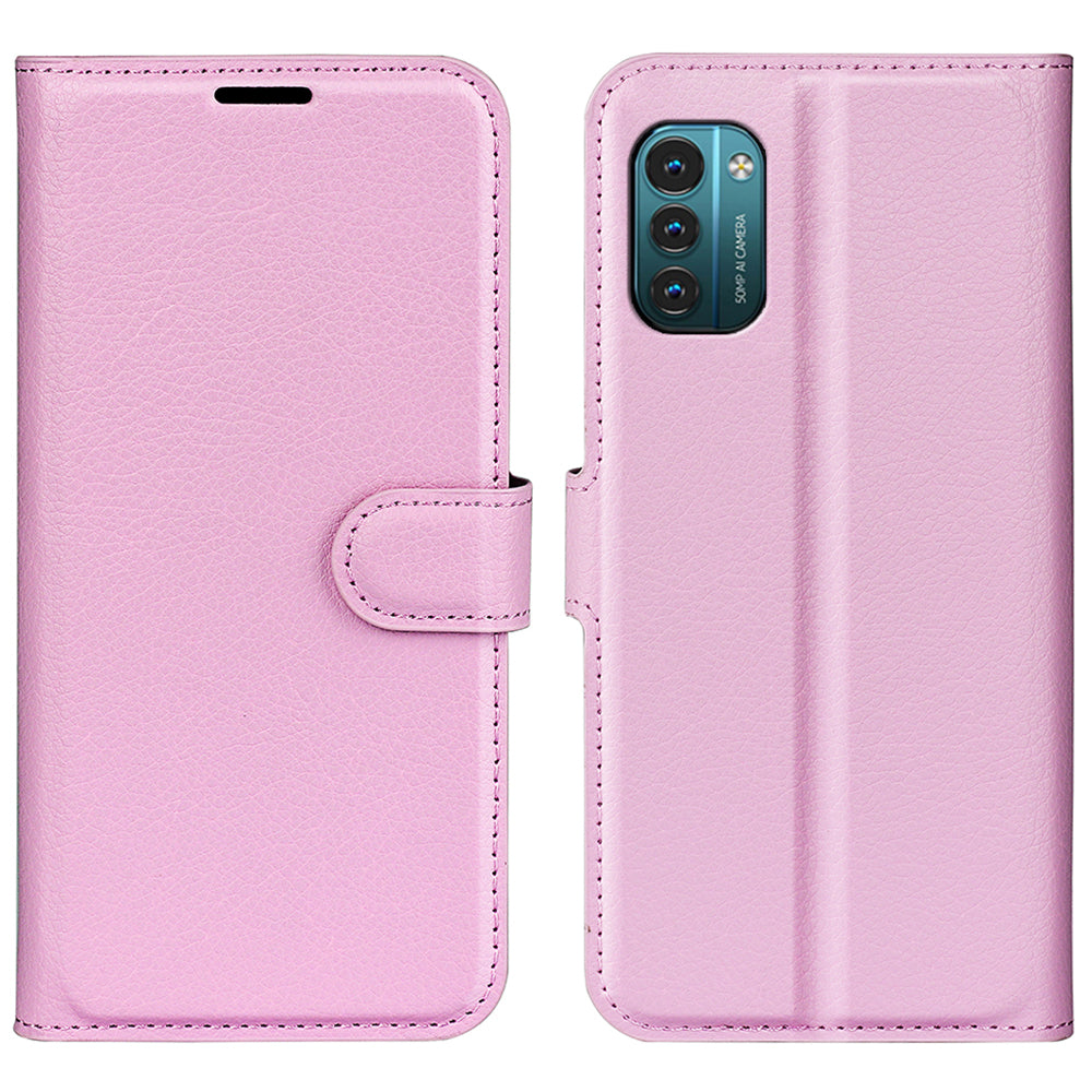 For Nokia G11/G21 PU Leather Stand Phone Cover Anti-drop Protection Litchi Texture Wallet Case