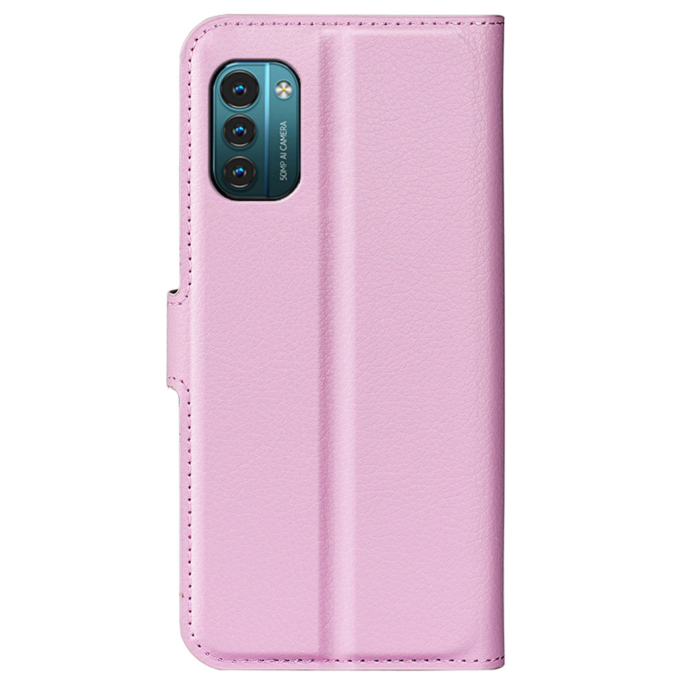 For Nokia G11/G21 PU Leather Stand Phone Cover Anti-drop Protection Litchi Texture Wallet Case