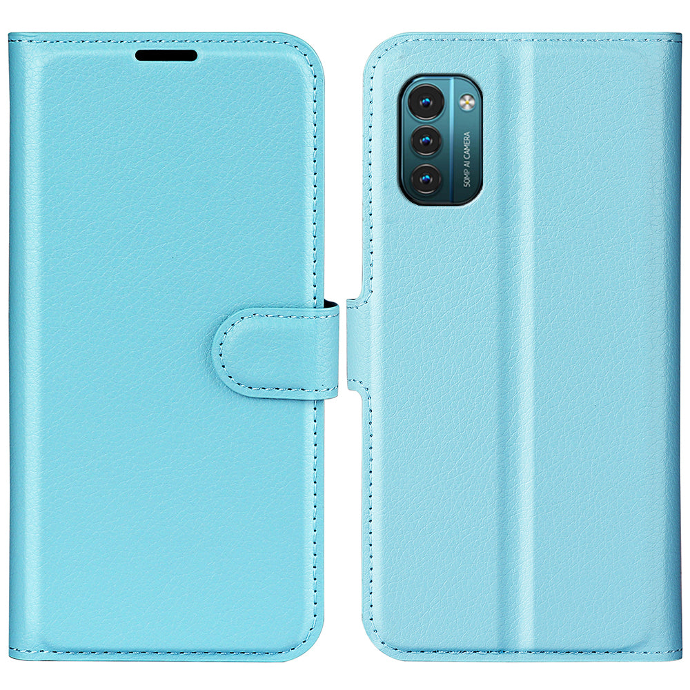 For Nokia G11/G21 PU Leather Stand Phone Cover Anti-drop Protection Litchi Texture Wallet Case