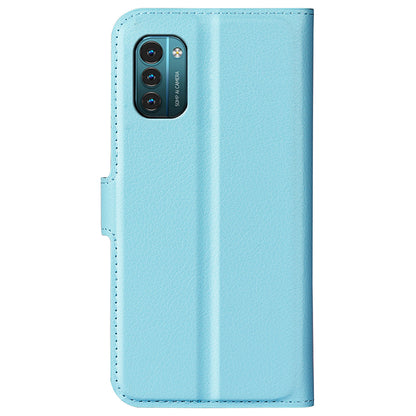 For Nokia G11/G21 PU Leather Stand Phone Cover Anti-drop Protection Litchi Texture Wallet Case