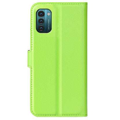 For Nokia G11/G21 PU Leather Stand Phone Cover Anti-drop Protection Litchi Texture Wallet Case