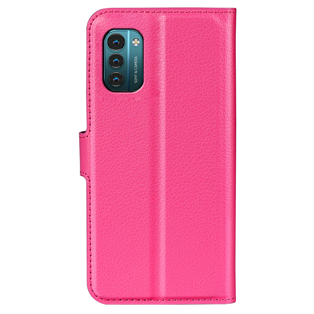 For Nokia G11/G21 PU Leather Stand Phone Cover Anti-drop Protection Litchi Texture Wallet Case