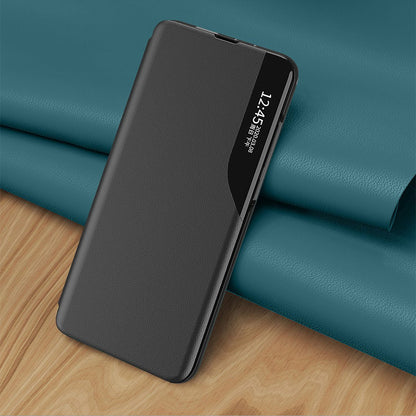 For Xiaomi Poco M4 Pro 4G View Window PU Leather Flip Case Stand Feature Strong Magnetic Suction Full Body Protective Cover