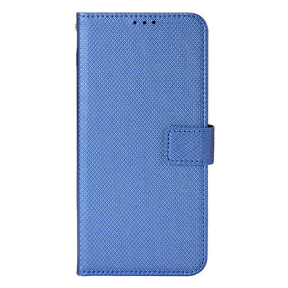 For Xiaomi Mi Note 10 Lite Diamond Texture Folding Stand PU Leather Case Magnetic Closure Wallet Flip Cover with Strap