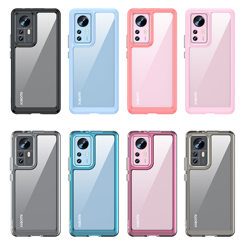 For Xiaomi 12 Pro 5G/12S Pro 5G/12 Pro (Dimensity) 5G Independent PC Buttons Phone Case TPU + Acrylic Hybrid Protective Cover