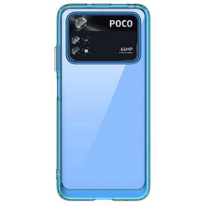 For Xiaomi Poco M4 Pro 4G Anti-drop Transparent Back Case Hybrid Acrylic + TPU Phone Cover with Independent Buttons