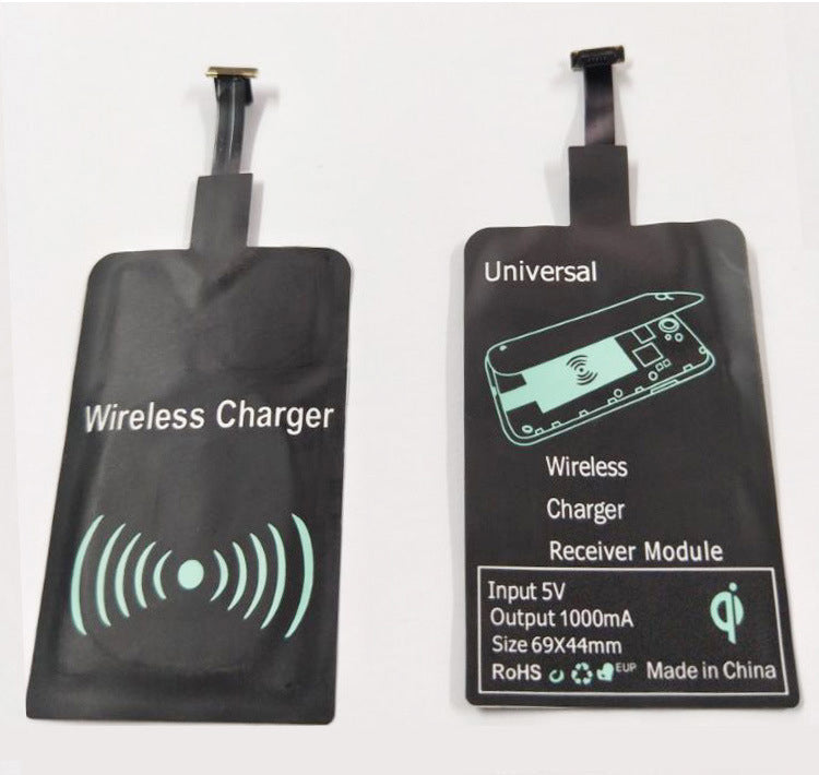 Universal Micro USB Plug Qi Wireless Charging Receiver Mat for Android Phones (Narrow-interface Down)