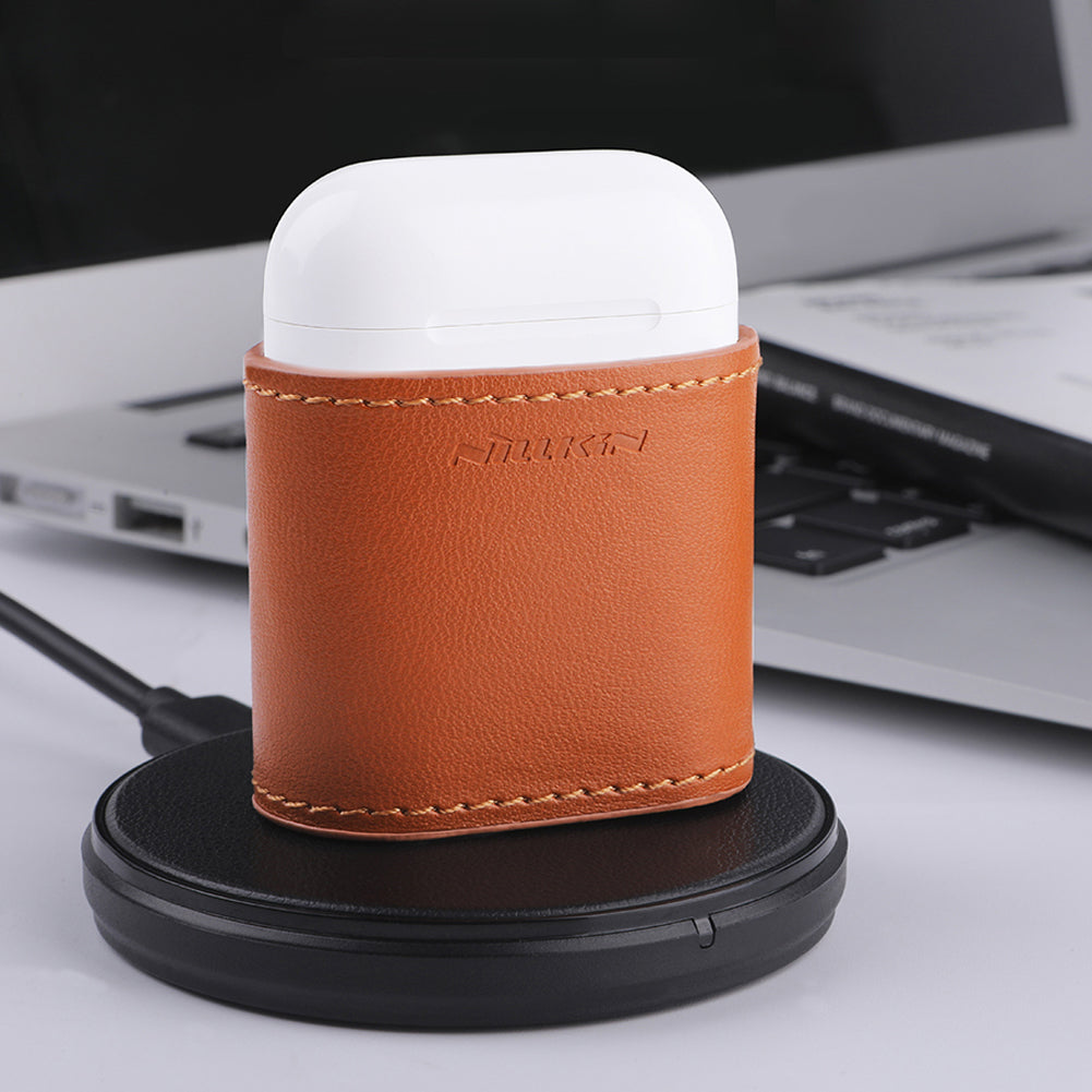 Nillkin for AirPods with Charging Case (2016) Mate Wireless Charging Leather Case (Compatible with Wireless Charger)