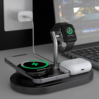 S20 4-in-1 Folding 15W Magnetic Wireless Charger Night Light Desktop Wireless Charging Stand Dock for iPhone iWatch AirPods