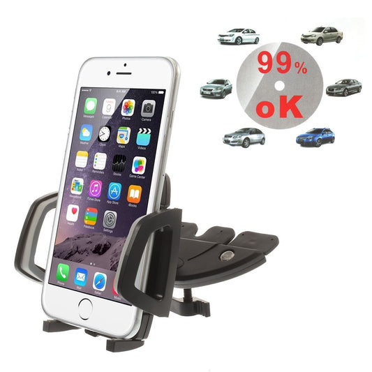 S051 Universal DVD/CD Slot Car Mount Holder for iPhone SE 5s 5 5c 6 6 Plus Samsung Sony LG, Width: 42-98mm