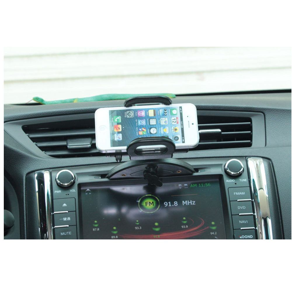 [Car CD Slot] Universal Phone Mount Holder Stand 360-degree Rotary for iPhone XS / Galaxy S9, Width: 40-80mm