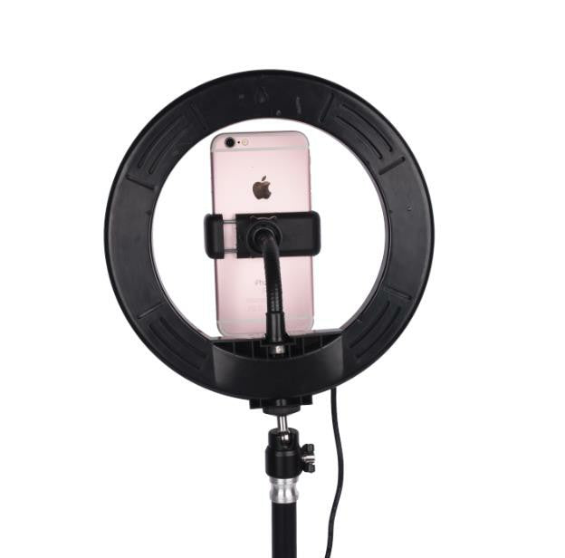 Selfie Flash Ring Light Mobile Phone Holder LED Camera Mount Long Arm USB Stand