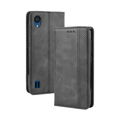 Auto-absorbed Vintage Style PU Leather Wallet Cover Case for ZTE Blade A5 (2019)