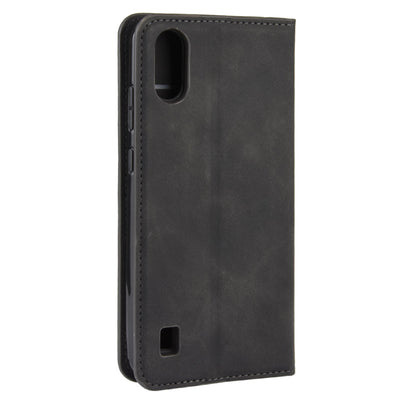 Silky Touch Auto-absorbed Leather Wallet Mobile Casing for ZTE Blade A5 2020 / A51 Lite