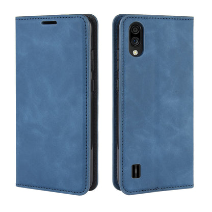 Silky Touch Auto-absorbed Leather Wallet Mobile Casing for ZTE Blade A5 2020 / A51 Lite