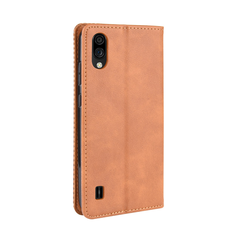 Vintage Style Wallet Leather Stand Case for ZTE Blade A5 2020 / A51 Lite