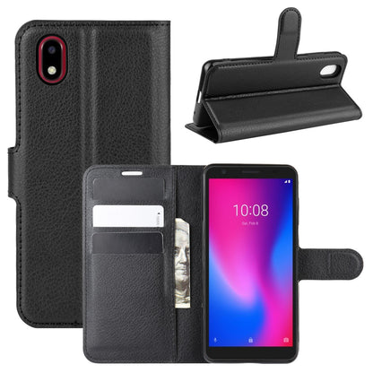 Litchi Texture Wallet Leather Protection Case for ZTE Blade A3 (2020)