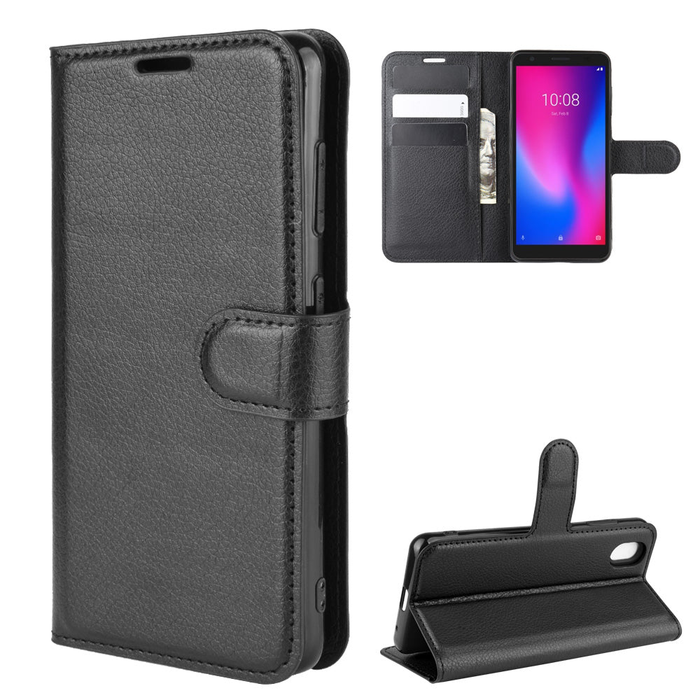 Litchi Texture Wallet Leather Protection Case for ZTE Blade A3 (2020)