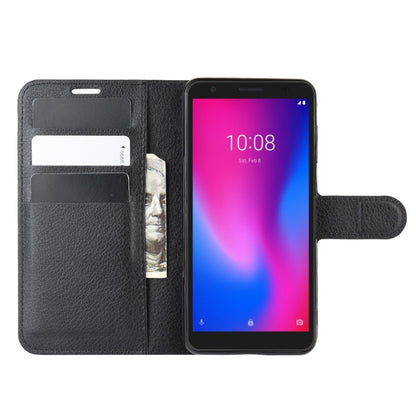 Litchi Texture Wallet Leather Protection Case for ZTE Blade A3 (2020)