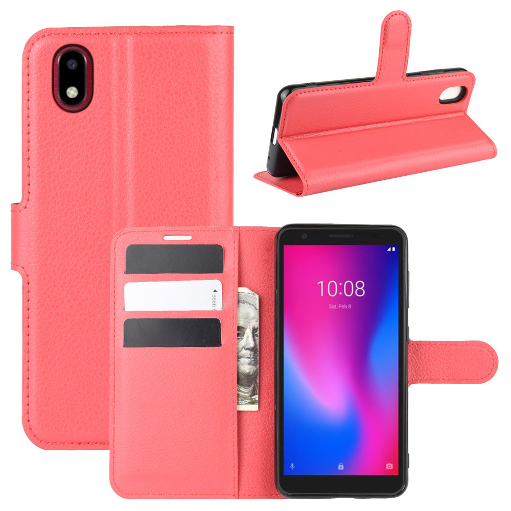 Litchi Texture Wallet Leather Protection Case for ZTE Blade A3 (2020)