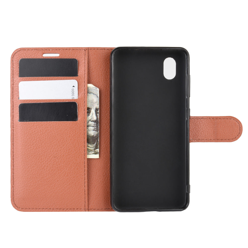 Litchi Texture Wallet Leather Protection Case for ZTE Blade A3 (2020)