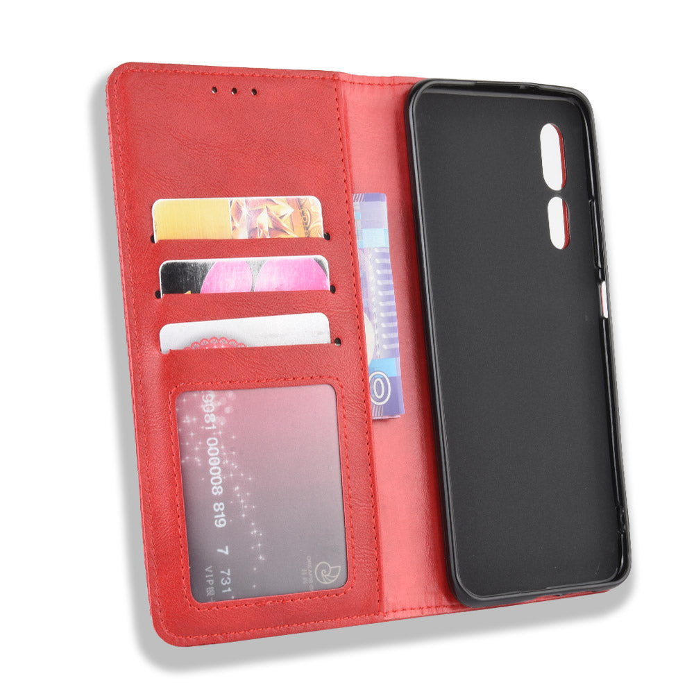 Vintage Style Wallet Leather Stand Case for ZTE Axon 10 Pro/Axon 10 Pro 5G/A2020 Pro