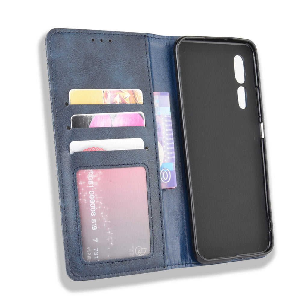 Vintage Style Wallet Leather Stand Case for ZTE Axon 10 Pro/Axon 10 Pro 5G/A2020 Pro