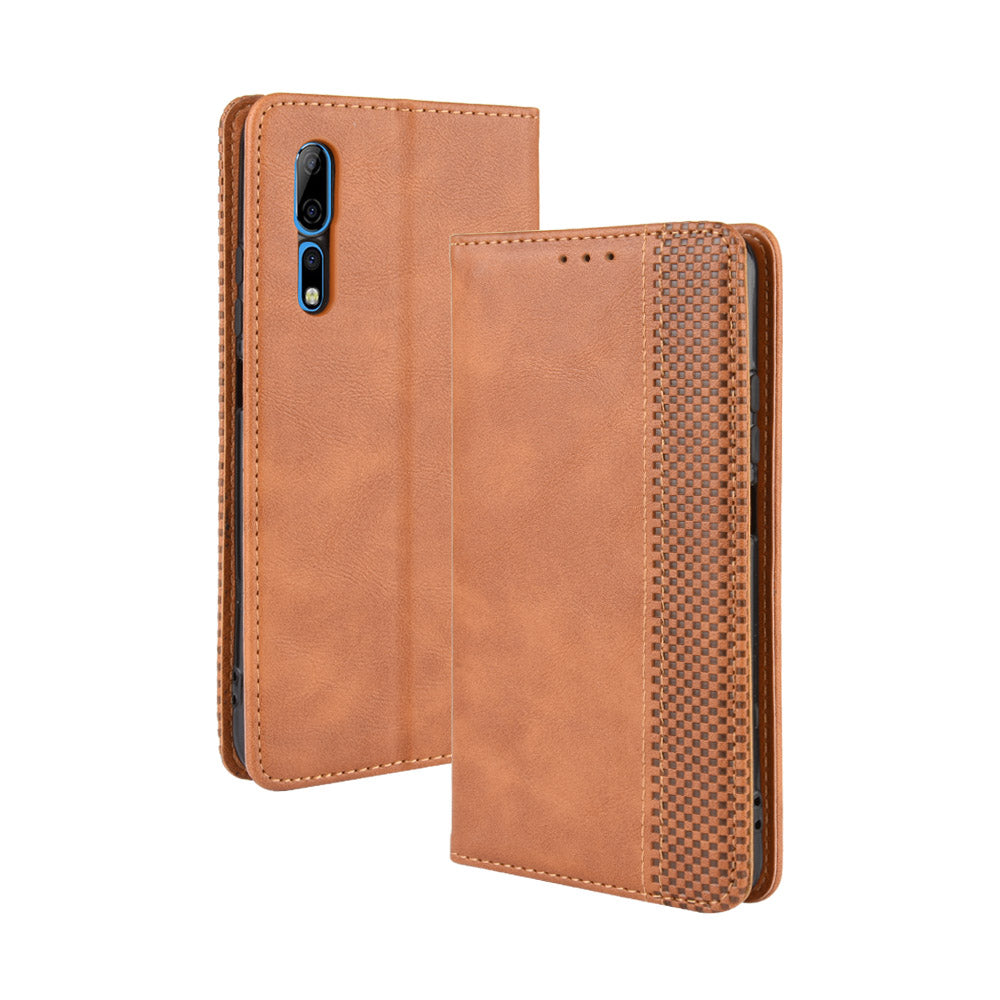 Vintage Style Wallet Leather Stand Case for ZTE Axon 10 Pro/Axon 10 Pro 5G/A2020 Pro