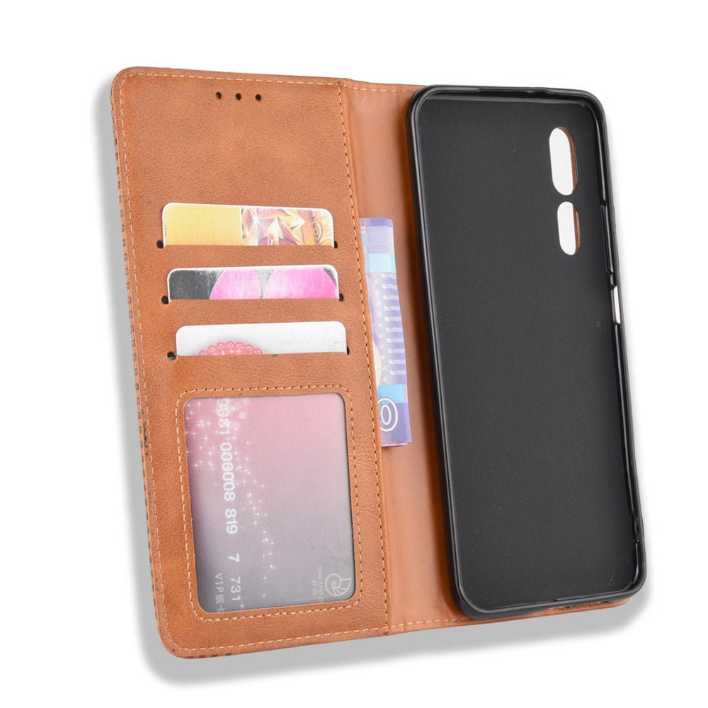 Vintage Style Wallet Leather Stand Case for ZTE Axon 10 Pro/Axon 10 Pro 5G/A2020 Pro