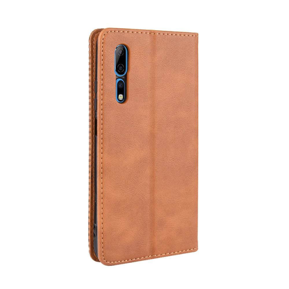 Vintage Style Wallet Leather Stand Case for ZTE Axon 10 Pro/Axon 10 Pro 5G/A2020 Pro