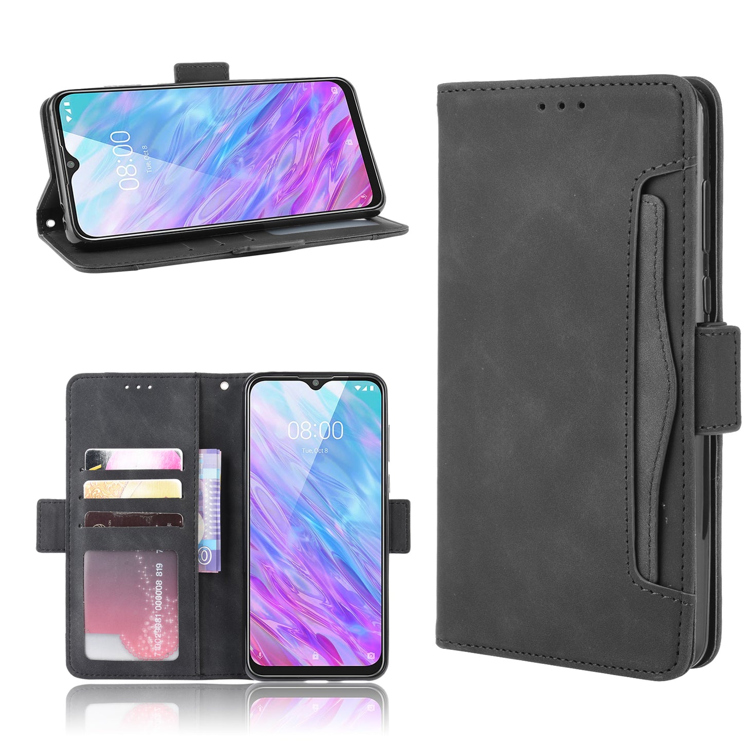 Multi-slot Wallet Stand Flip Leather Protective Case for ZTE Blade 20 / Zmax 10 / Z6250