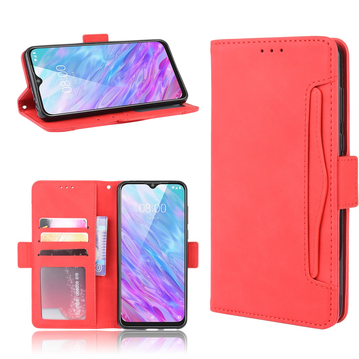 Multi-slot Wallet Stand Flip Leather Protective Case for ZTE Blade 20 / Zmax 10 / Z6250