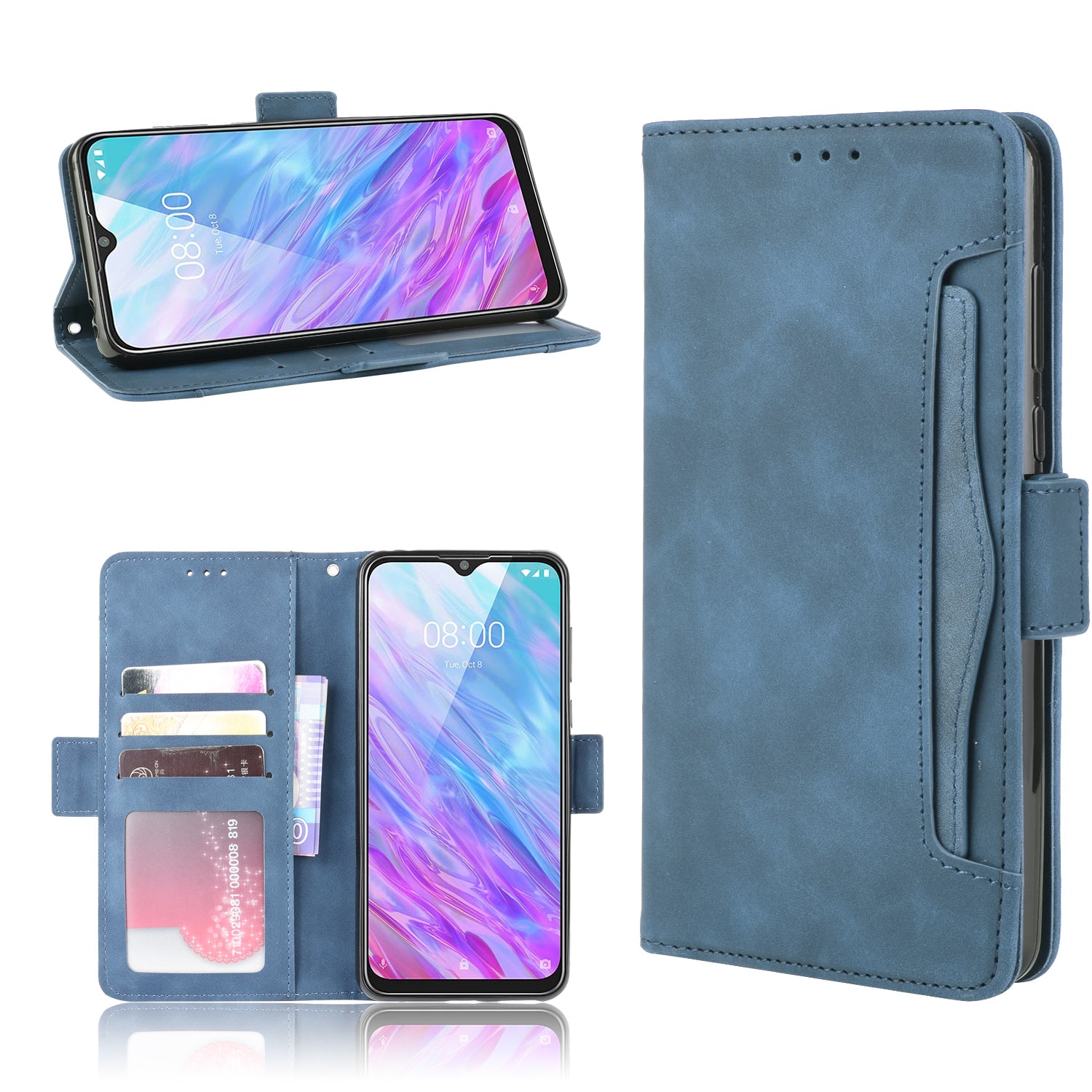 Multi-slot Wallet Stand Flip Leather Protective Case for ZTE Blade 20 / Zmax 10 / Z6250