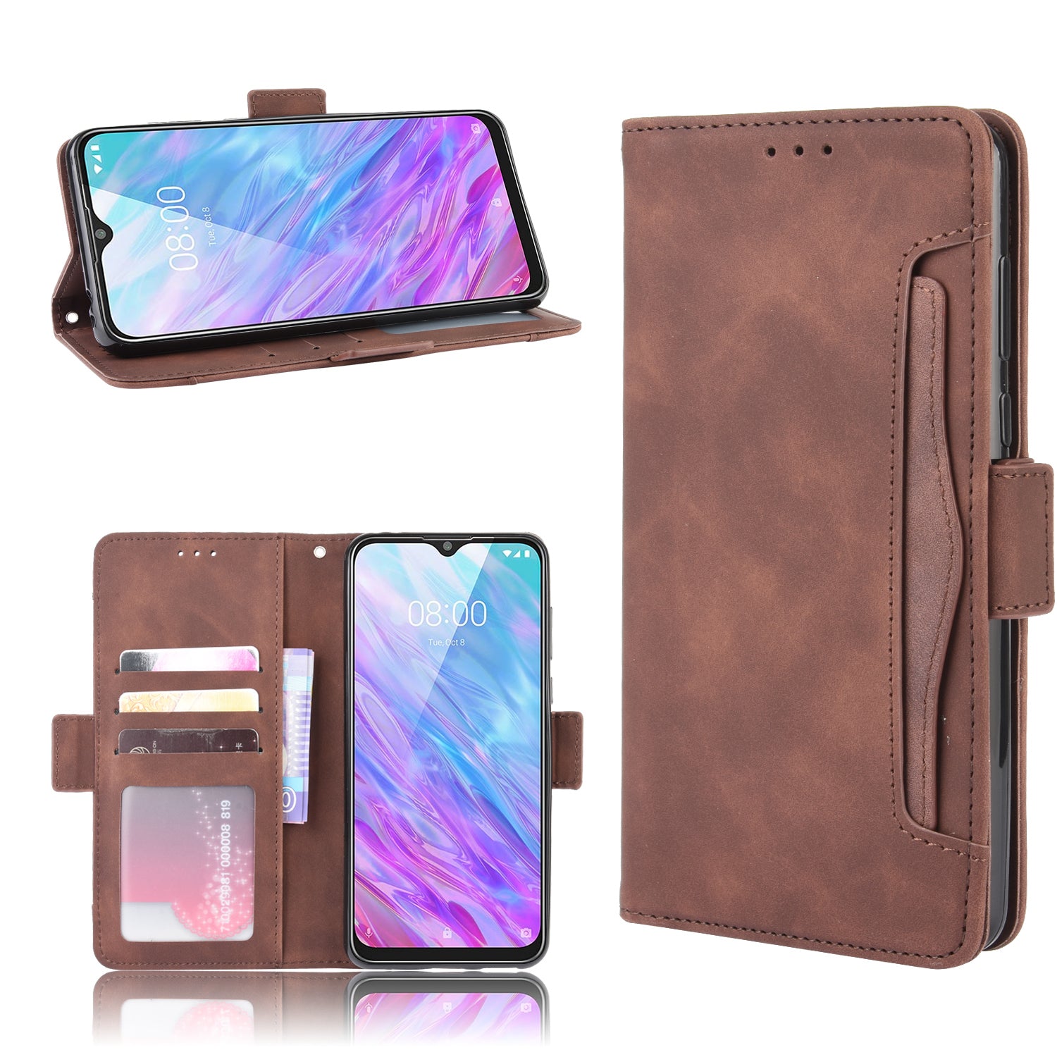 Multi-slot Wallet Stand Flip Leather Protective Case for ZTE Blade 20 / Zmax 10 / Z6250