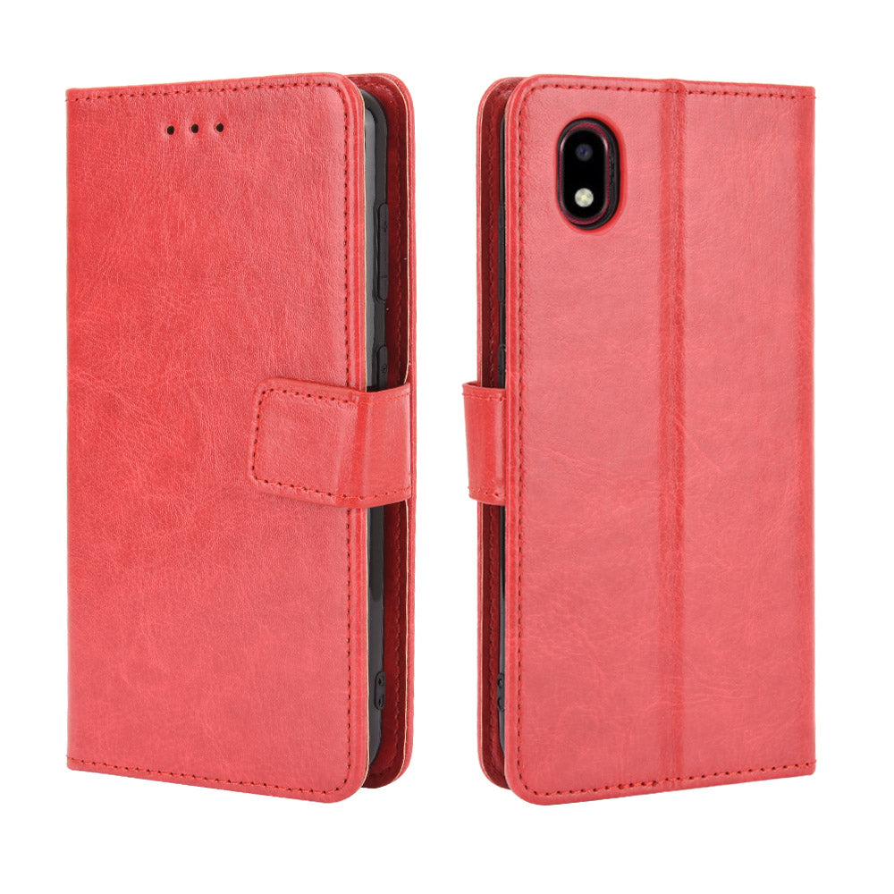 Crazy Horse Texture Protector Wallet Stand Leather Cover Case for ZTE Blade A3 (2020)