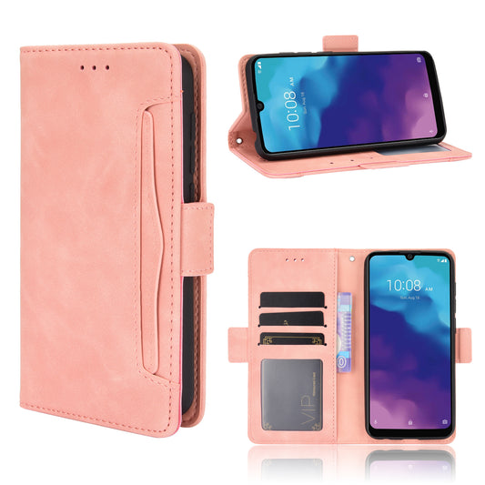 Leather Wallet Phone Cover Shell with Fingerprint Hole for ZTE Blade A7 2020