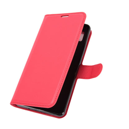 Wallet + Stand Litchi Texture Phone Protective Shell for ZTE Blade L210