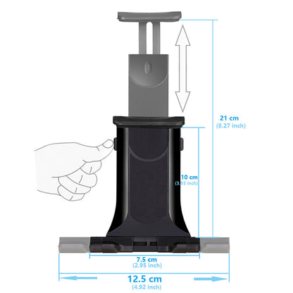 360Â° Rotation Car Air Vent Mount Telescopic Tablet Holder for 7-11inch Tablet