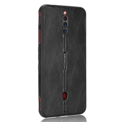 PU Leather Coated PC TPU Hybrid Protector Shell for ZTE nubia Red Magic 5G/Magic 5S