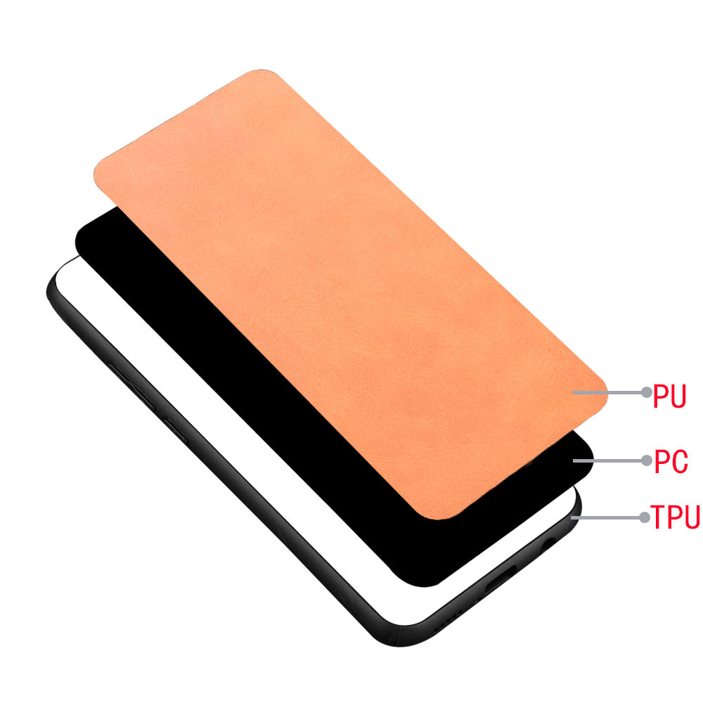 PU Leather Coated PC TPU Hybrid Protector Shell for ZTE nubia Red Magic 5G/Magic 5S